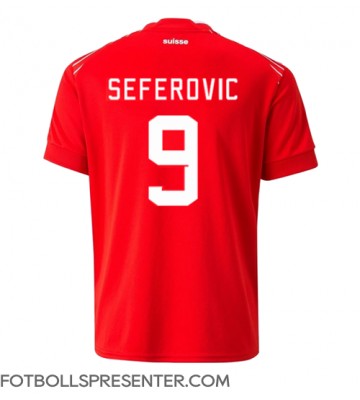 Schweiz Haris Seferovic #9 Hemma Matchtröja VM 2022 Kortärmad